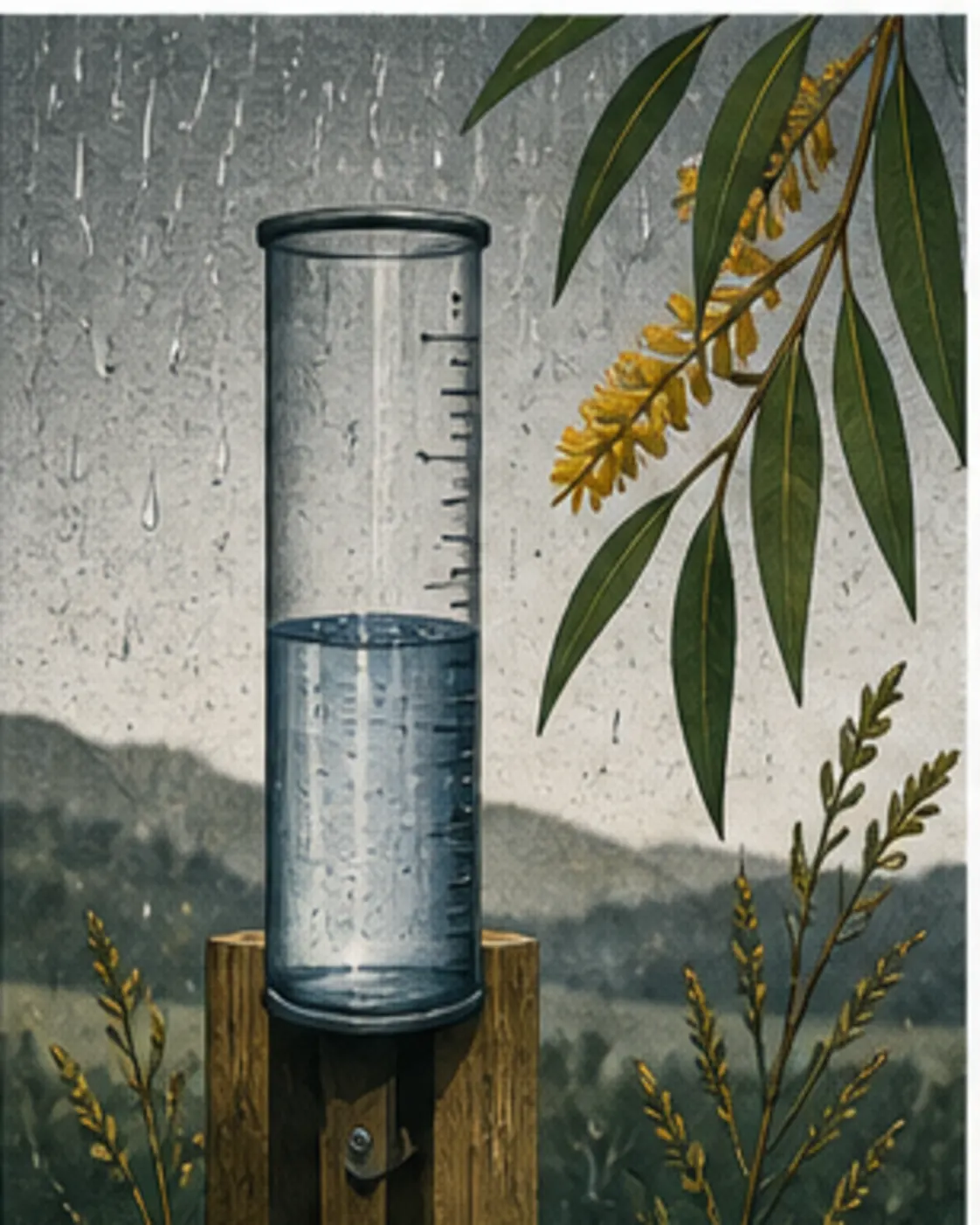 Original editorial illustration for Why Australia measures rain in millimetres.
