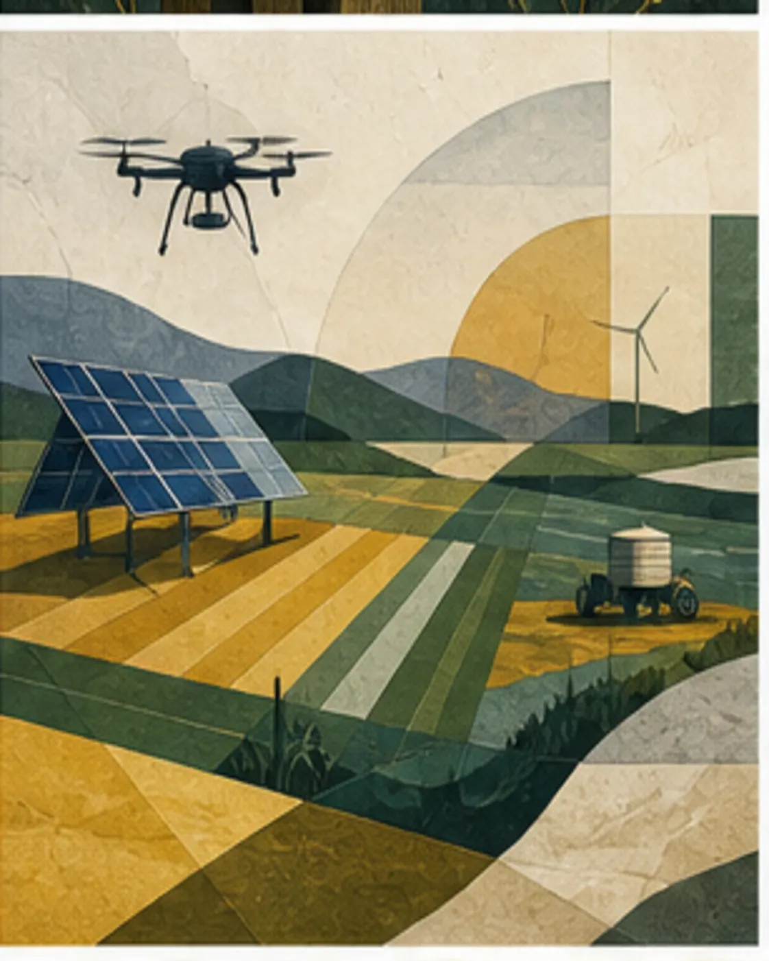 Original editorial illustration for Four futures are testing today's Australian farm decisions.
