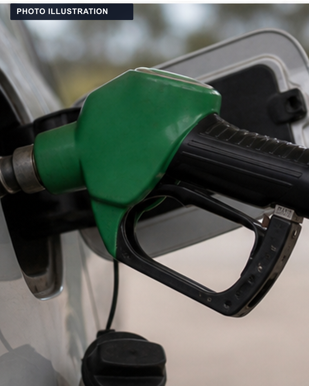 PHOTO ILLUSTRATION: A generic fuel nozzle at a vehicle filler.