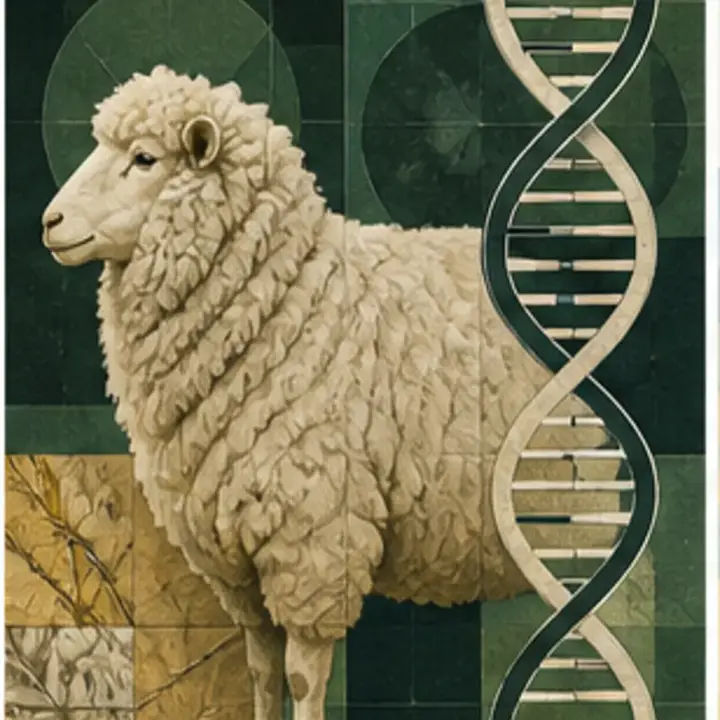 Original editorial illustration for The new attempt to measure resilience in Merino sheep. detail view.