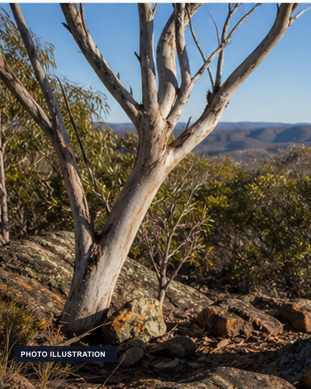 PHOTO ILLUSTRATION: A generic survey monument and antenna in the Australian bush.